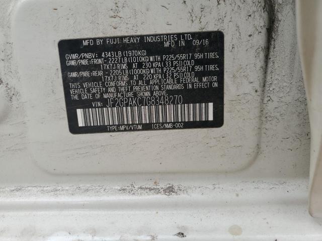 2016 SUBARU CROSSTREK #3306630858