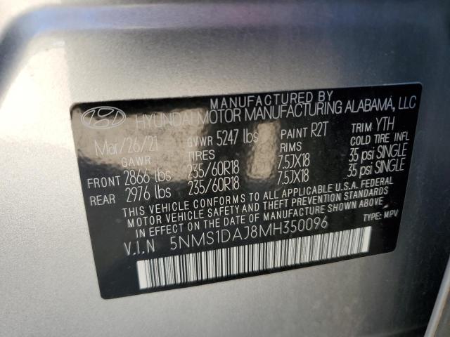 2021 HYUNDAI SANTA FE SE 5NMS1DAJ8MH350096