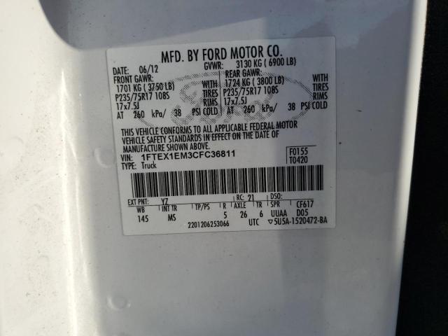 2012 FORD F150 SUPER - 1FTEX1EM3CFC36811