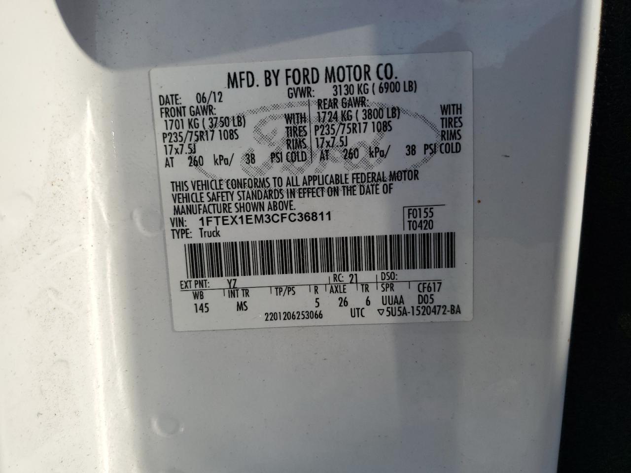 FORD F-150 SUPER CAB