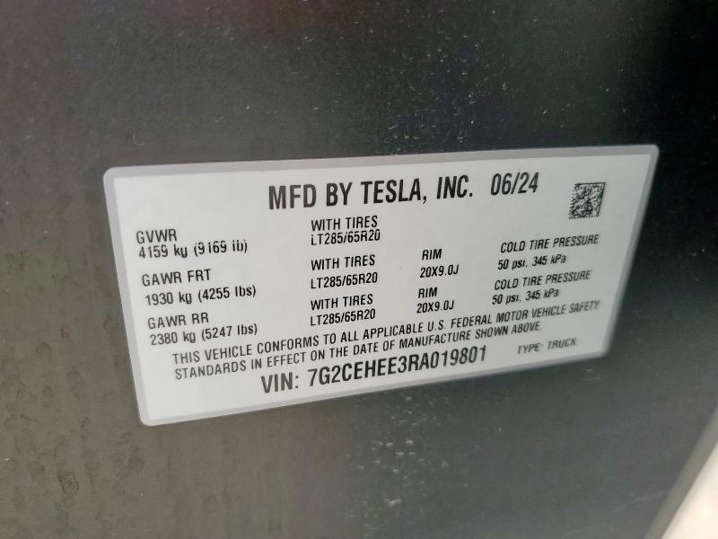 2024 TESLA CYBERTRUCK 7G2CEHEE3RA019801