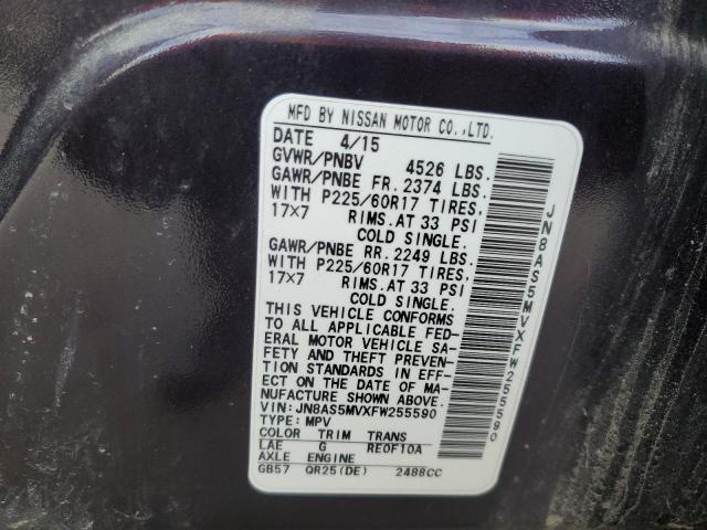 2015 NISSAN ROGUE SELE - JN8AS5MVXFW255590