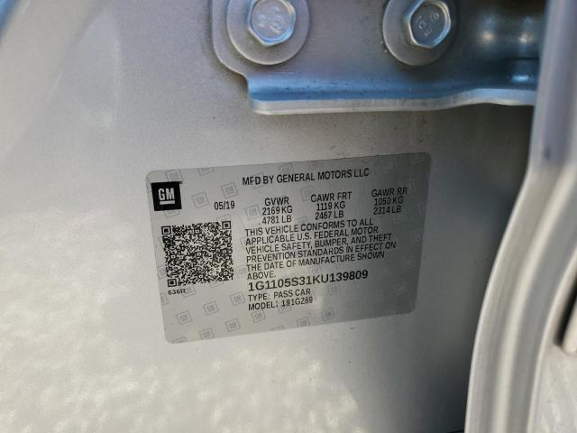 2019 CHEVROLET IMPALA PREMIER 1G1105S31KU139809