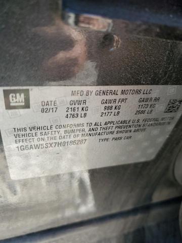 2017 CADILLAC CTS - 1G6AW5SX7H0186287