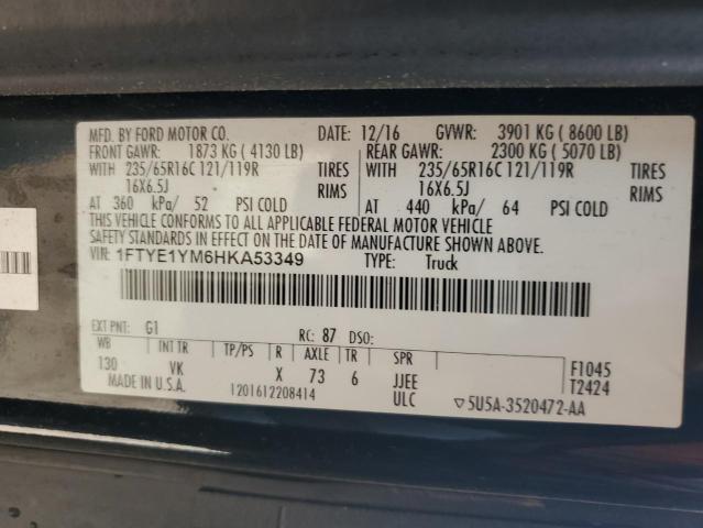 2017 FORD TRANSIT VAN T-150 LO #3291337164