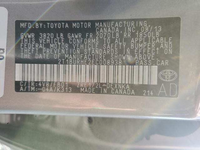 2014 TOYOTA COROLLA L #3276577069