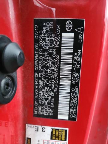 2013 TOYOTA SCION TC - JTKJF5C79D3052362