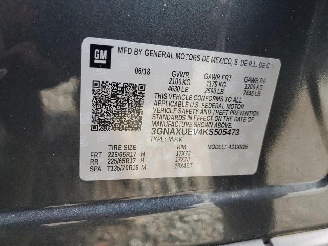 2019 CHEVROLET EQUINOX LT - 3GNAXUEV4KS505473