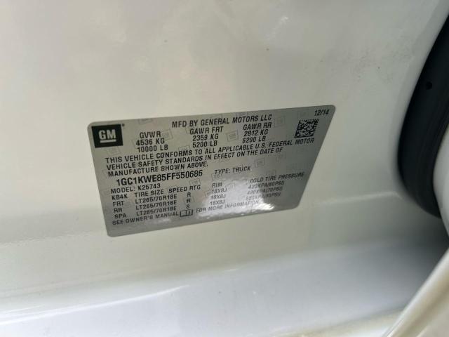 2015 CHEVROLET SILVERADO 1GC1KWE85FF550686