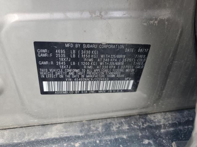 2018 SUBARU OUTBACK 2.5I LIMITED 4S4BSANC6J3224669