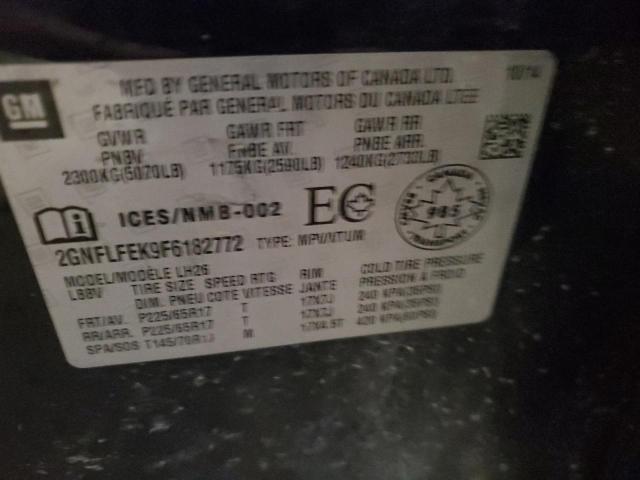 2015 CHEVROLET EQUINOX LT 2GNFLFEK9F6182772