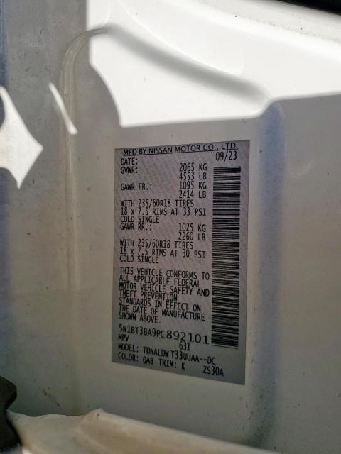 2023 NISSAN ROGUE SV - 5N1BT3BA9PC892101