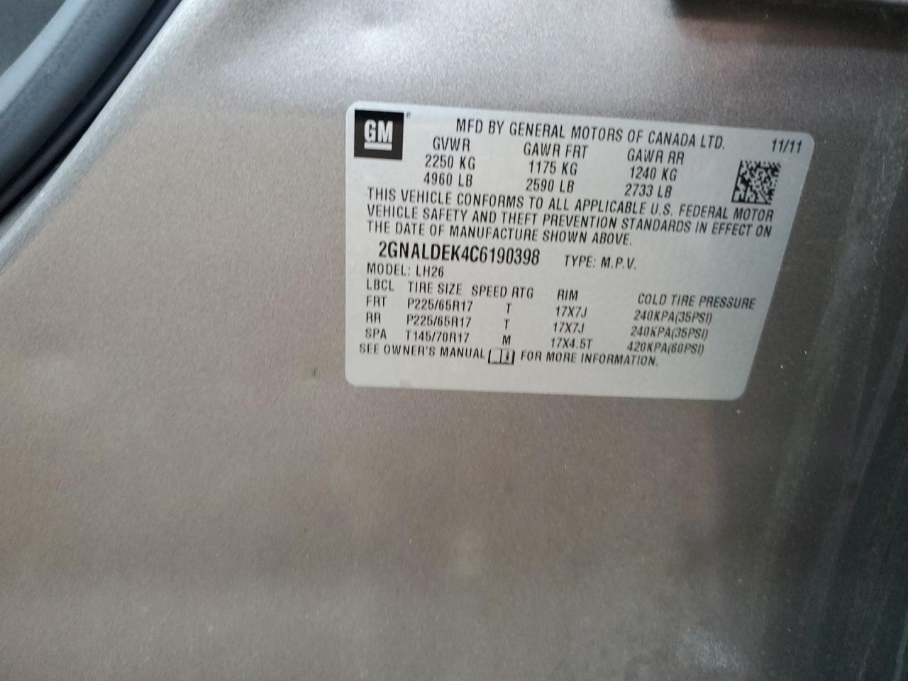 CHEVROLET EQUINOX LT