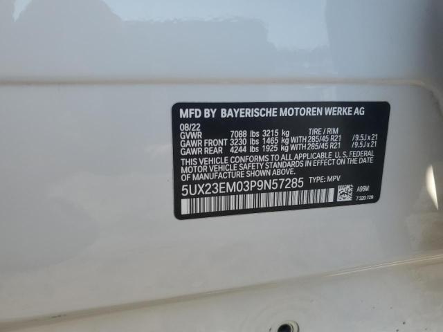 2023 BMW X7 XDRIVE40I 5UX23EM03P9N57285