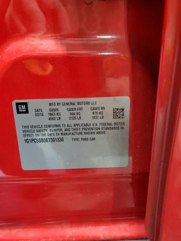 2014 CHEVROLET CRUZE LT - 1G1PC5SB0E7301330