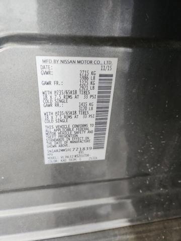 2015 NISSAN PATHFINDER #3278674747