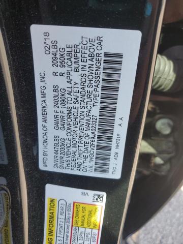 2018 HONDA ACCORD EXL - 1HGCV2F69JA023327