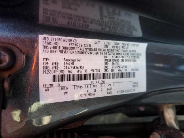 2018 FORD FOCUS SE - 1FADP3FE7JL228343