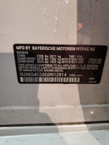 2016 BMW X5 XDRIVE3 - 5UXKS4C55G0N12914