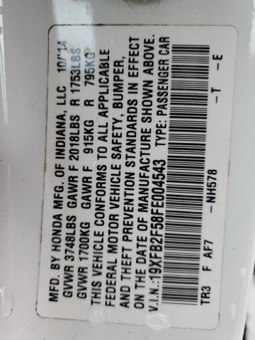 2015 HONDA CIVIC LX - 19XFB2F58FE004543