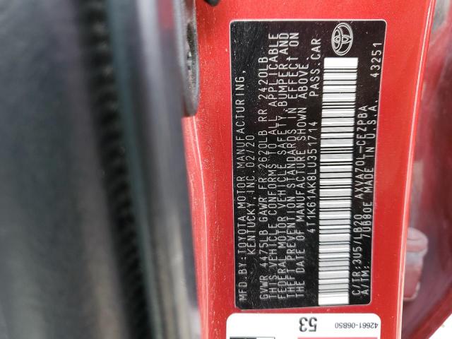 2020 TOYOTA CAMRY XSE - 4T1K61AK8LU351714