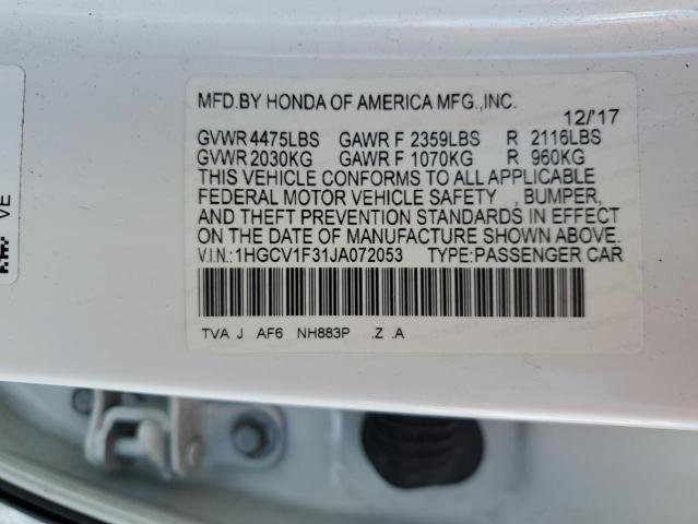 2018 HONDA ACCORD SPO - 1HGCV1F31JA072053