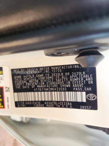 2021 TOYOTA CAMRY SE - 4T1G11AK2MU423593