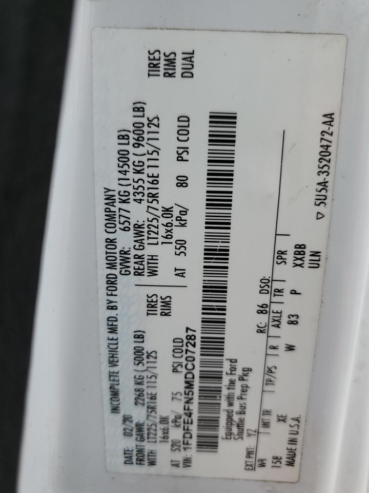 FORD ECONOLINE E450 SUPER DUTY CUTAWAY VAN