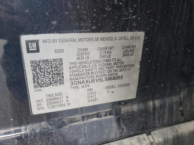 2020 CHEVROLET EQUINOX LT - 3GNAXUEV5LS668893