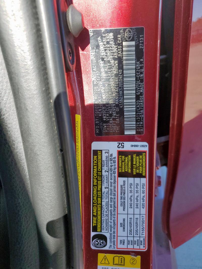 2018 TOYOTA CAMRY XSE - 4T1BZ1HK5JU504740