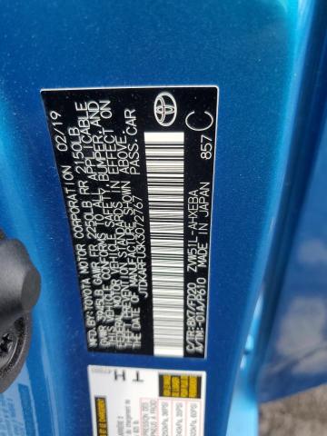 2019 TOYOTA PRIUS JTDKARFU3K3072767