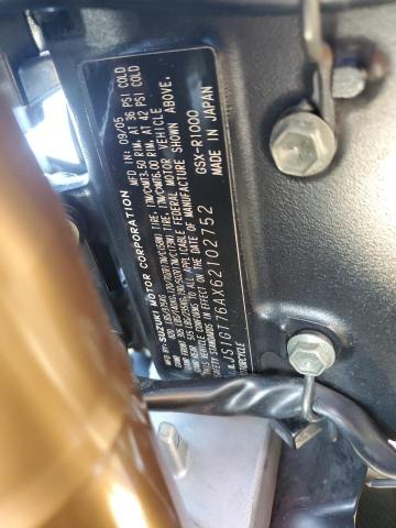 2006 SUZUKI GSX-R1000 JS1GT76AX62102752