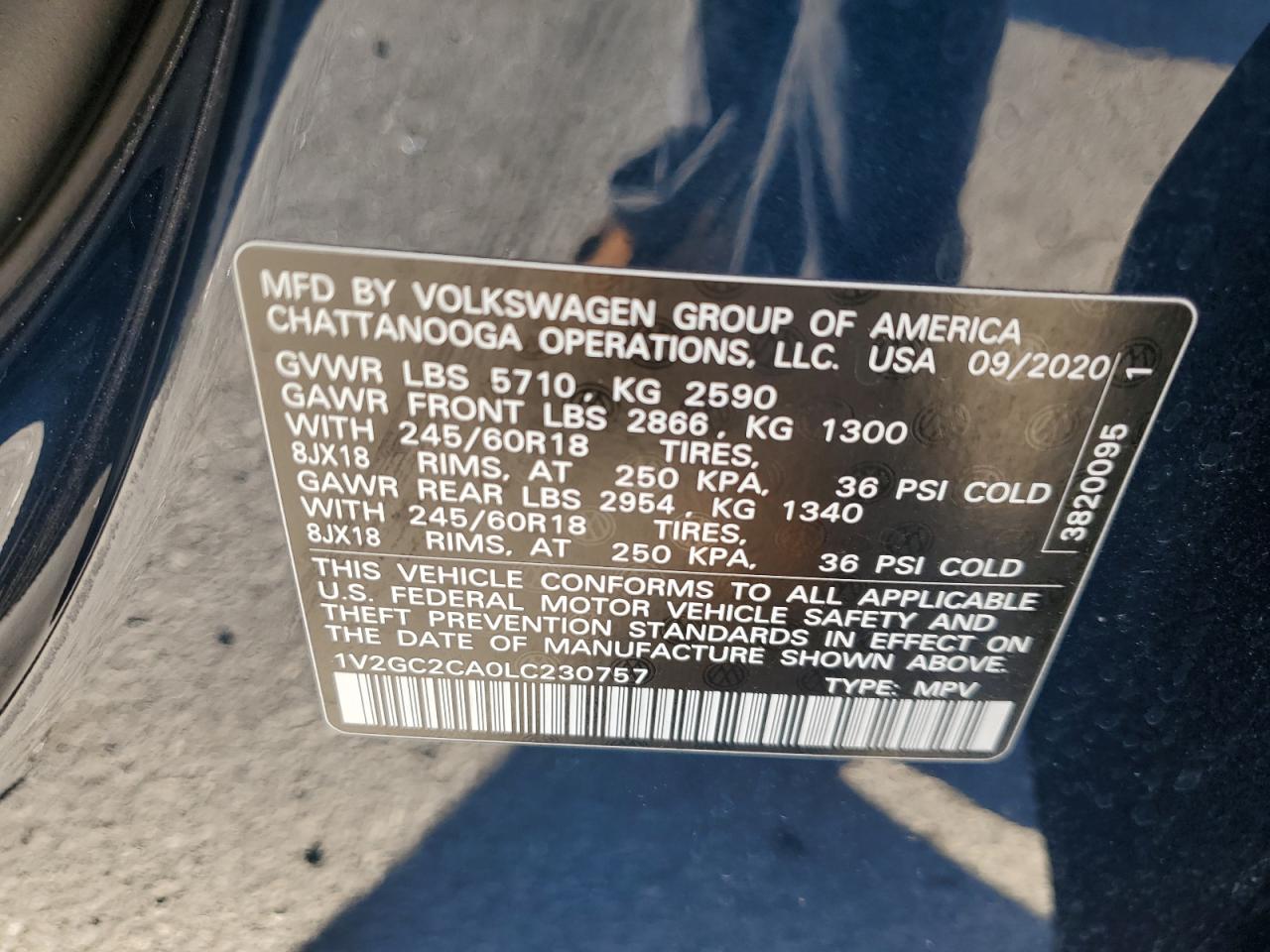 VOLKSWAGEN ATLAS CROSS SPORT S