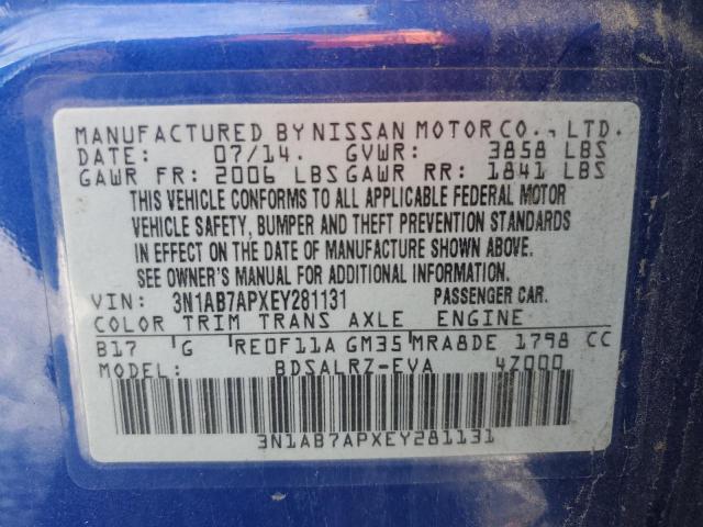 2014 NISSAN SENTRA S - 3N1AB7APXEY281131