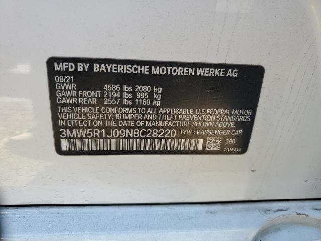 2022 BMW 330I 3MW5R1J09N8C28220