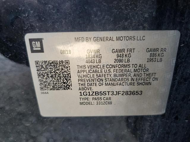 2018 CHEVROLET MALIBU LS 1G1ZB5ST3JF283653