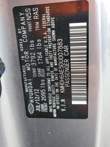 2013 HYUNDAI ELANTRA CO - KMHDH6AE5DU007883