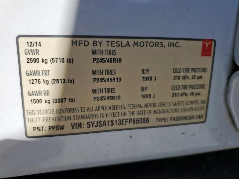 2014 TESLA MODEL S #3290425759