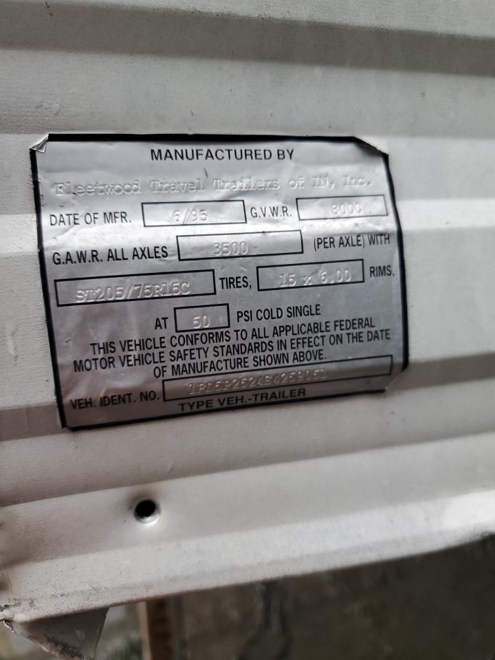 Lot #3282459571 1995 FLEETWOOD WILDERNESS