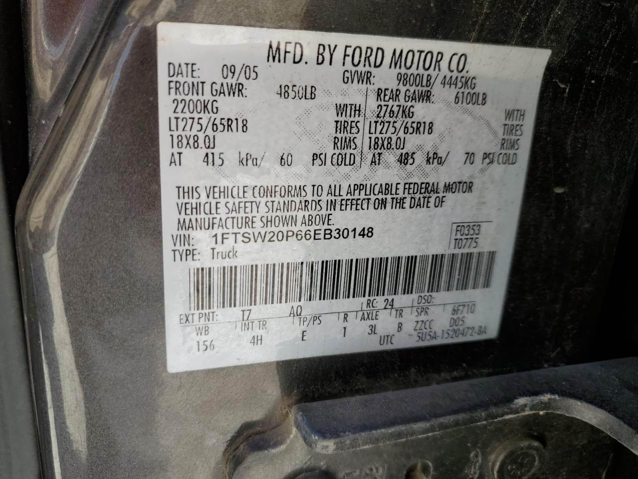 Lot #3297138501 2006 FORD F250 SUPER
