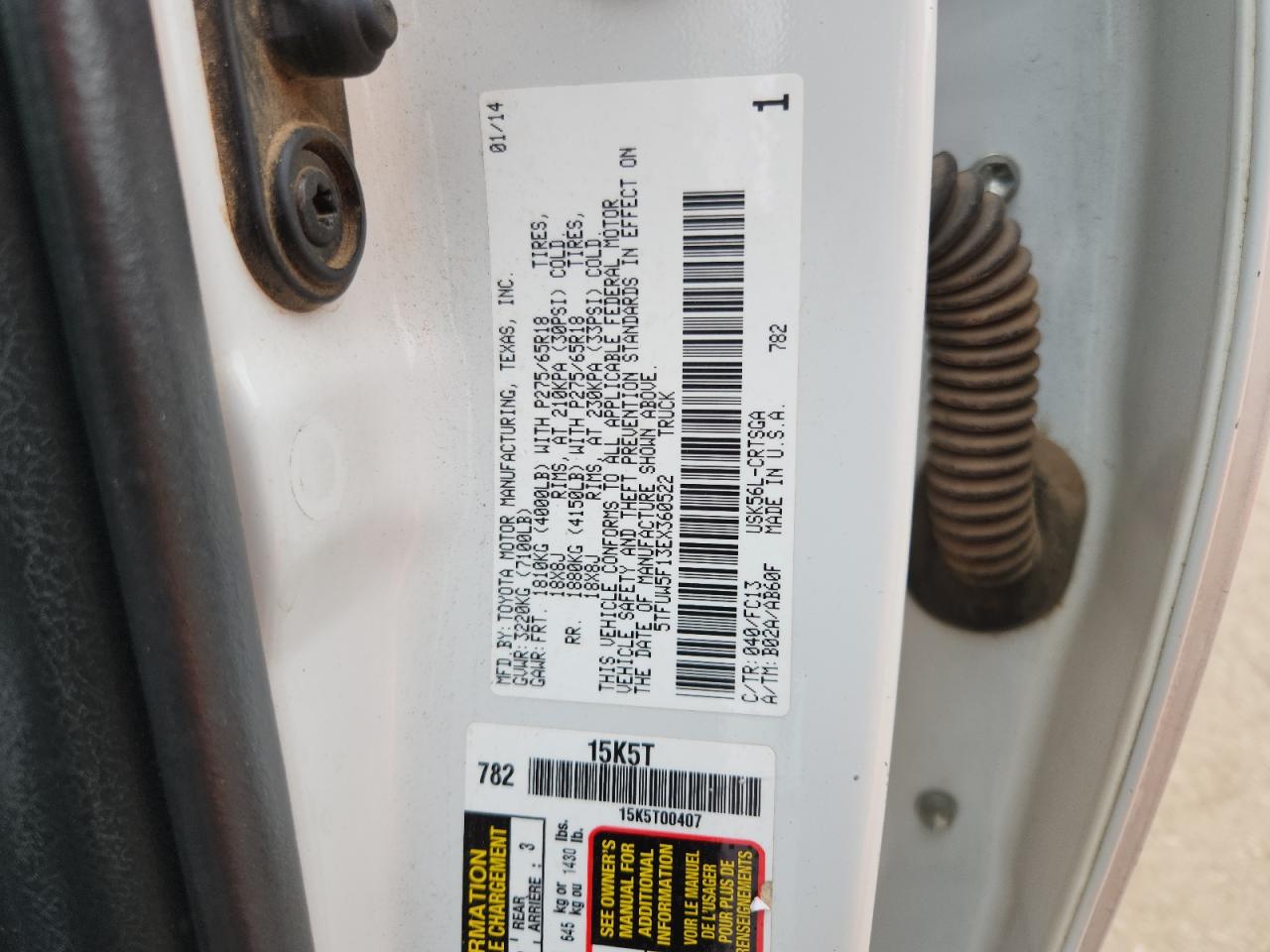 TOYOTA TUNDRA DOUBLE CAB SR