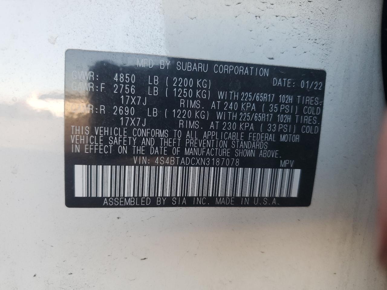 SUBARU OUTBACK PREMIUM