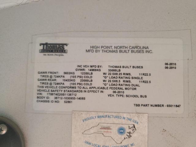 2011 THMO SAF-T-LINER HDX #3263668724