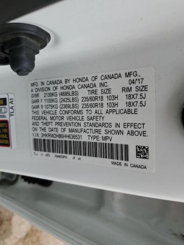 2017 HONDA CR-V EXL 2HKRW2H86HH636531