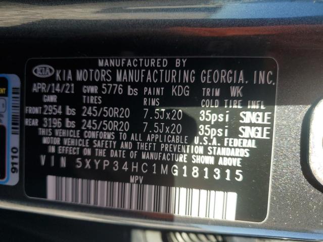 2021 KIA TELLURIDE - 5XYP34HC1MG181315