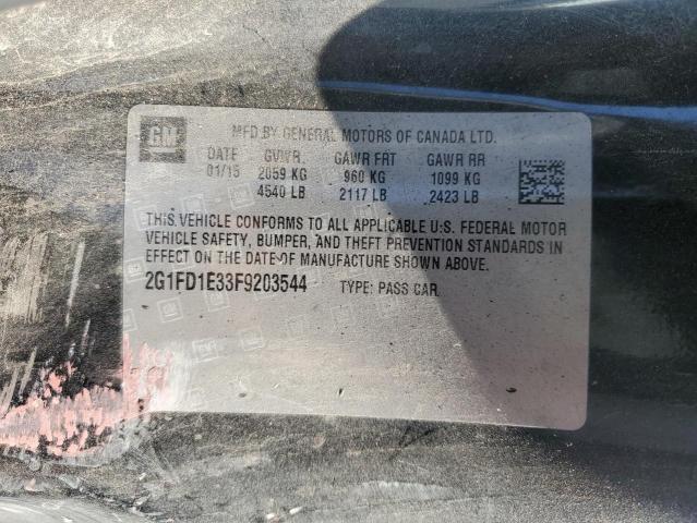 2015 CHEVROLET CAMARO LT - 2G1FD1E33F9203544