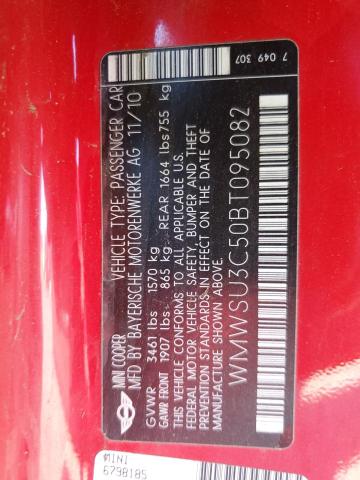 2011 MINI COOPER - WMWSU3C50BT095082
