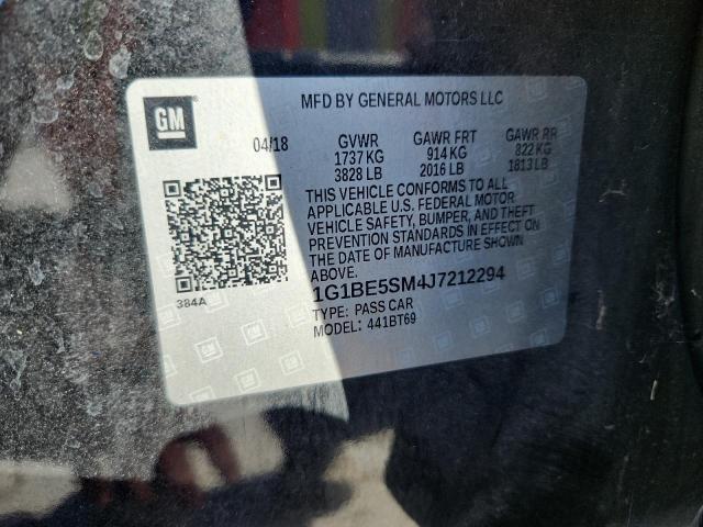 2018 CHEVROLET CRUZE LT 1G1BE5SM4J7212294