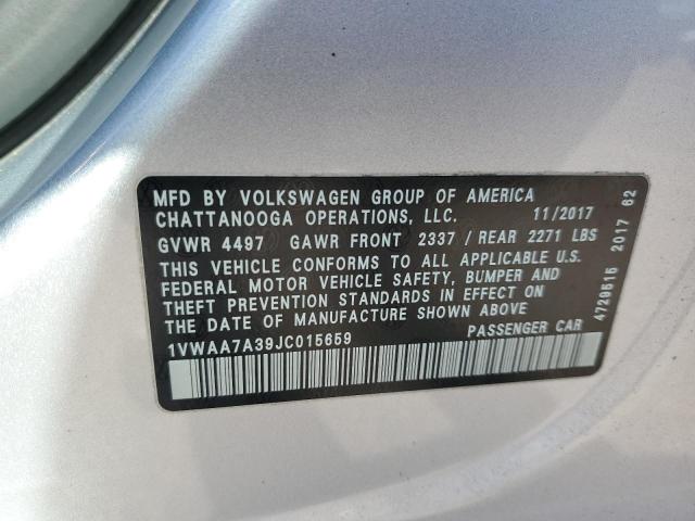 2018 VOLKSWAGEN PASSAT S 1VWAA7A39JC015659