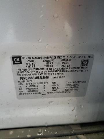 2017 CHEVROLET TRAX LS 3GNCJNSB4HL287970